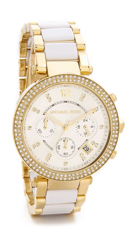 michael kors watch women smart watches white gold tone|Michael Kors Watch women black.